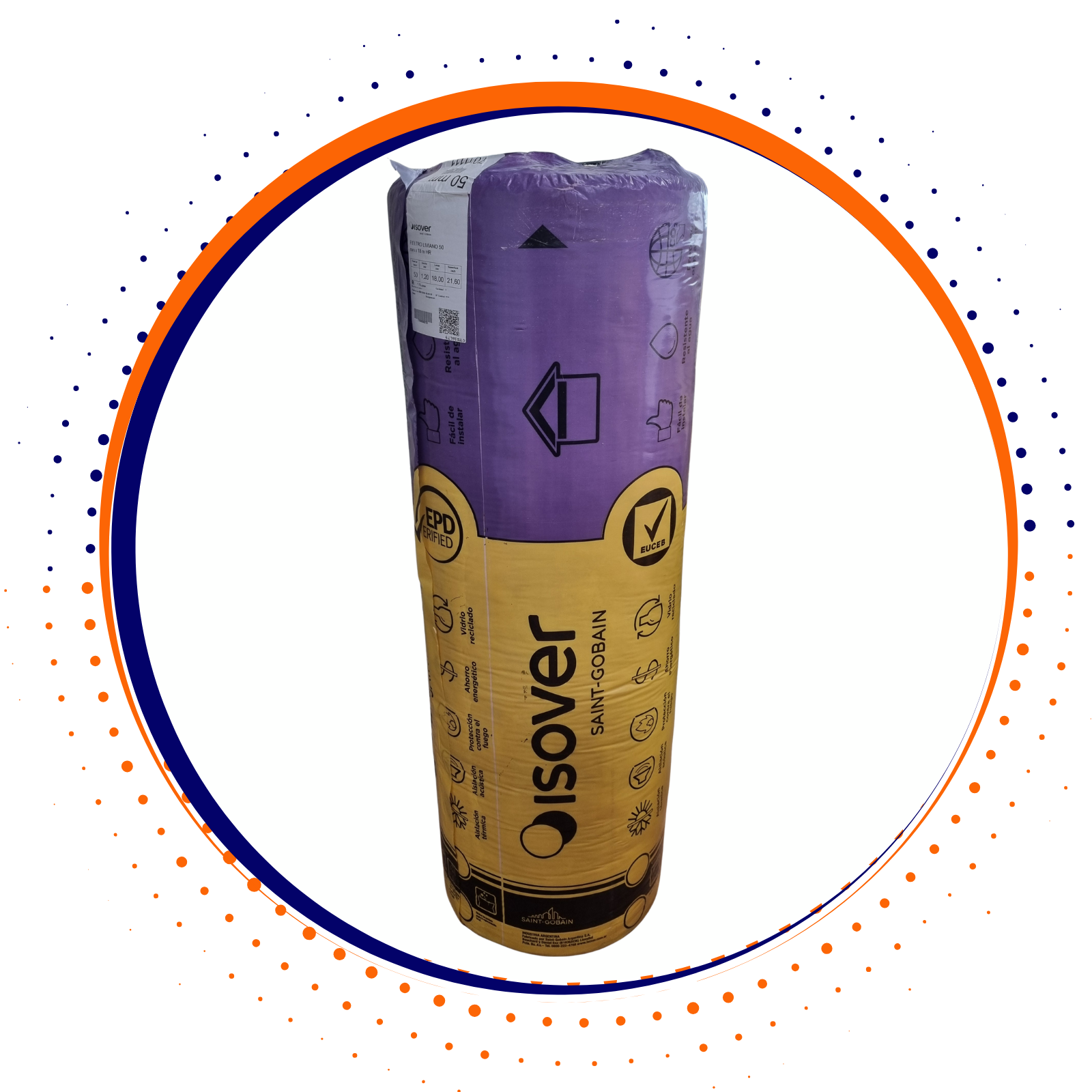 lana de vidrio 50 mm fl (21,60 m2) isover (2)