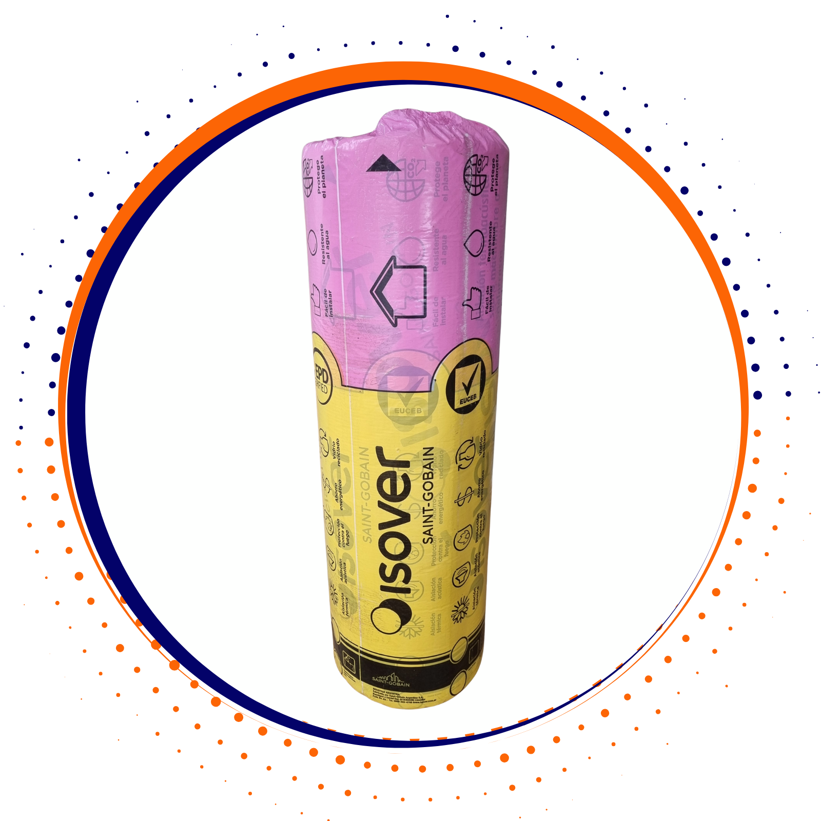 lana de vidrio 50 mm fl (21,60 m2) isover