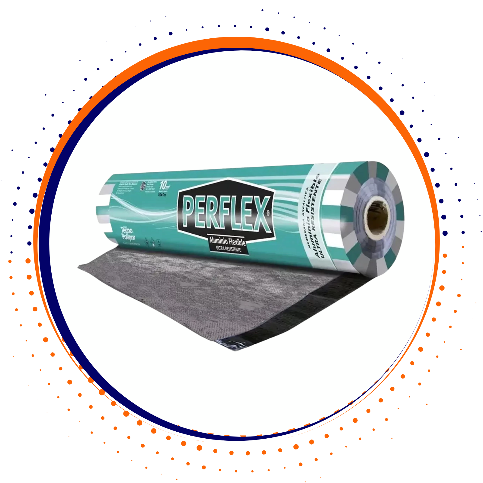 membrana aluminizada flex perflex (1x10m) x 35 kg