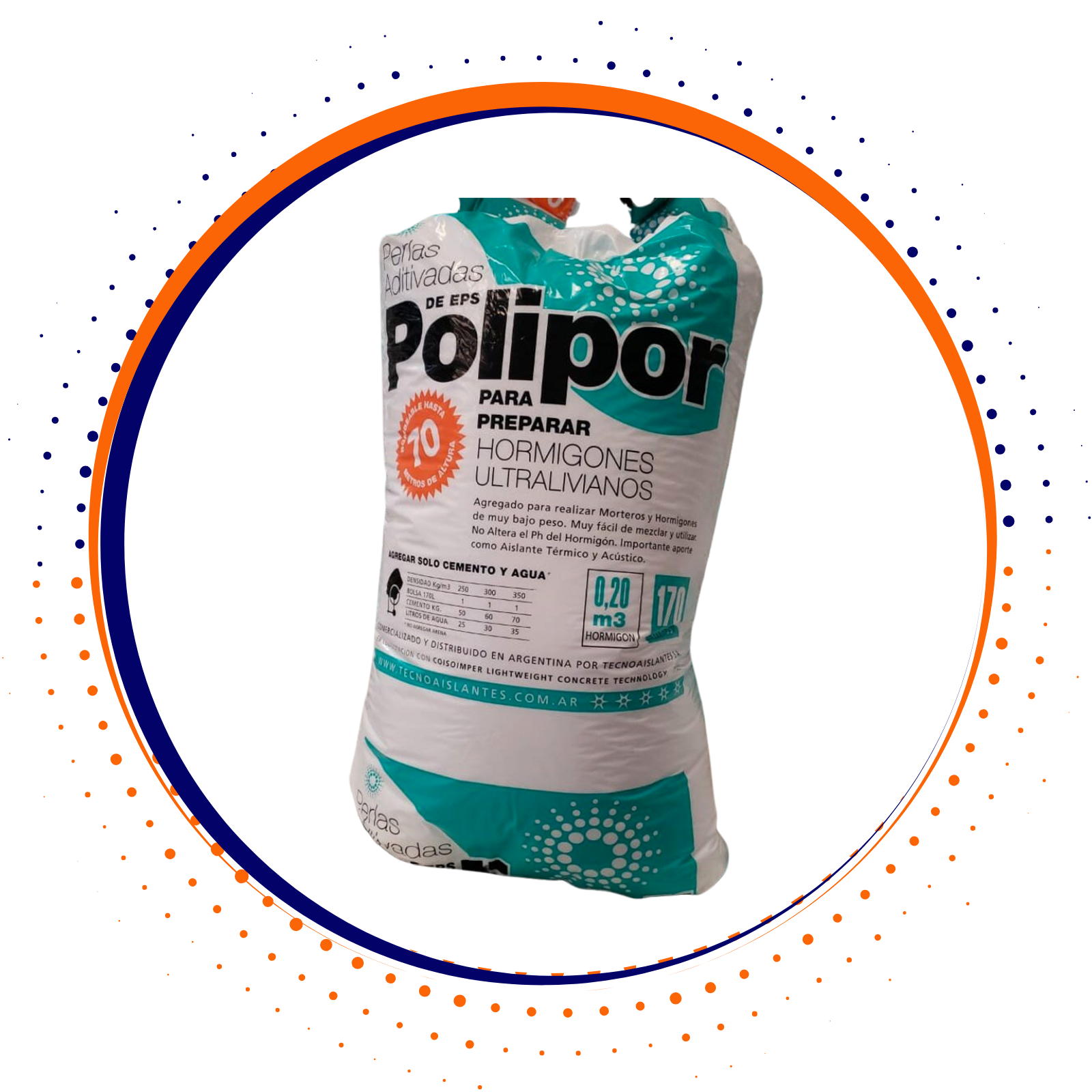 perla aditivada 85 lts polipor