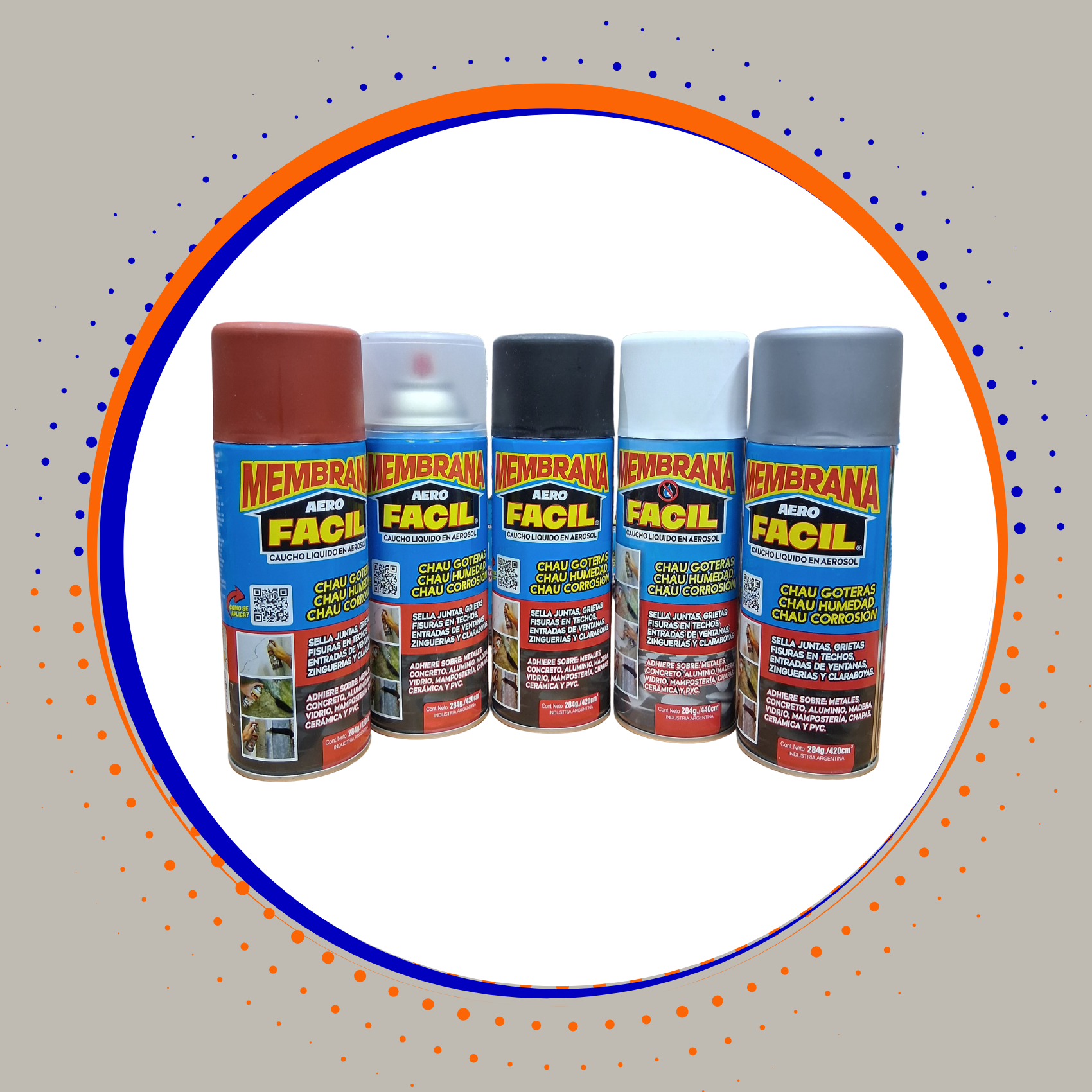 membrana aerosol fácil negro