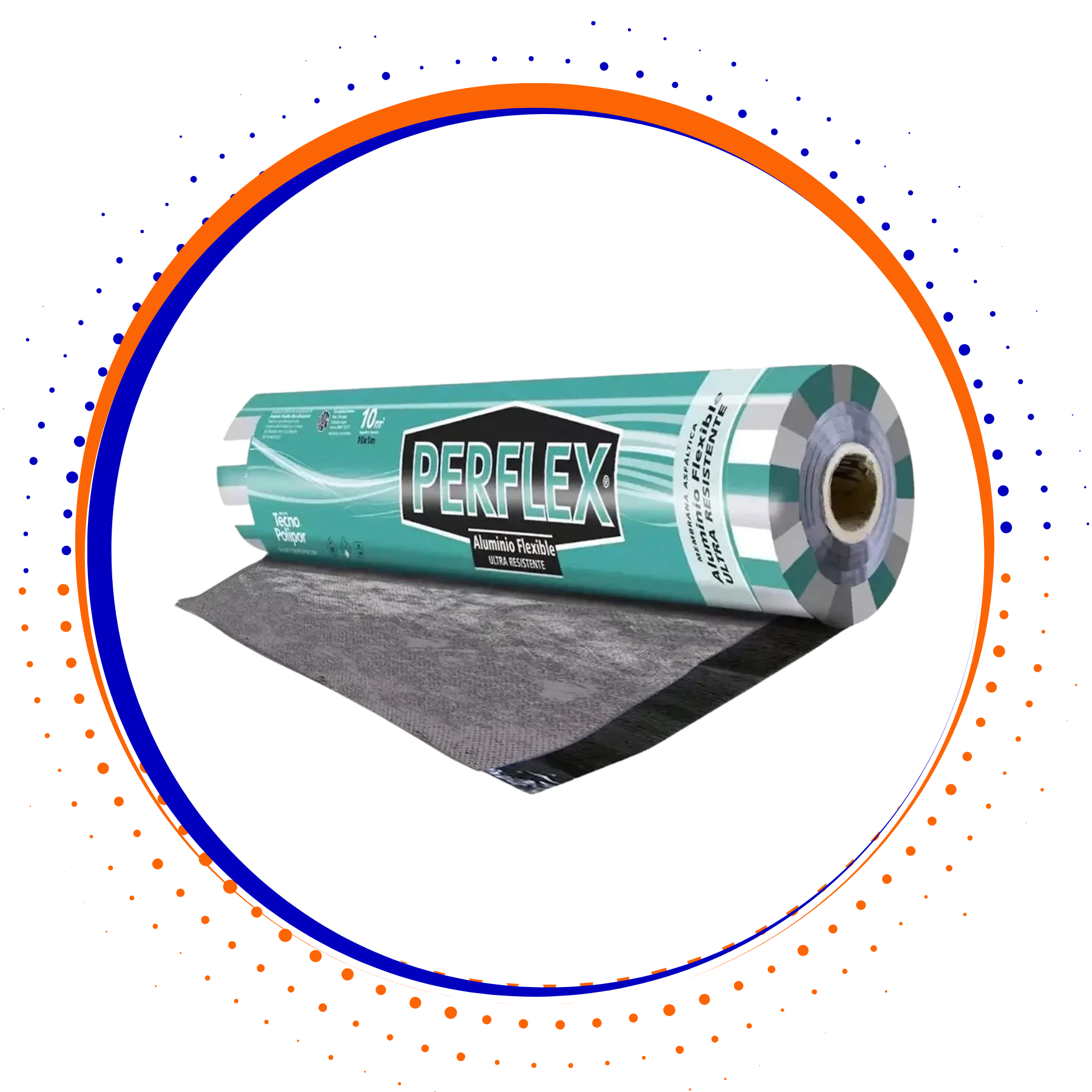 membrana aluminizada flex perflex (1x10m) x 35 kg