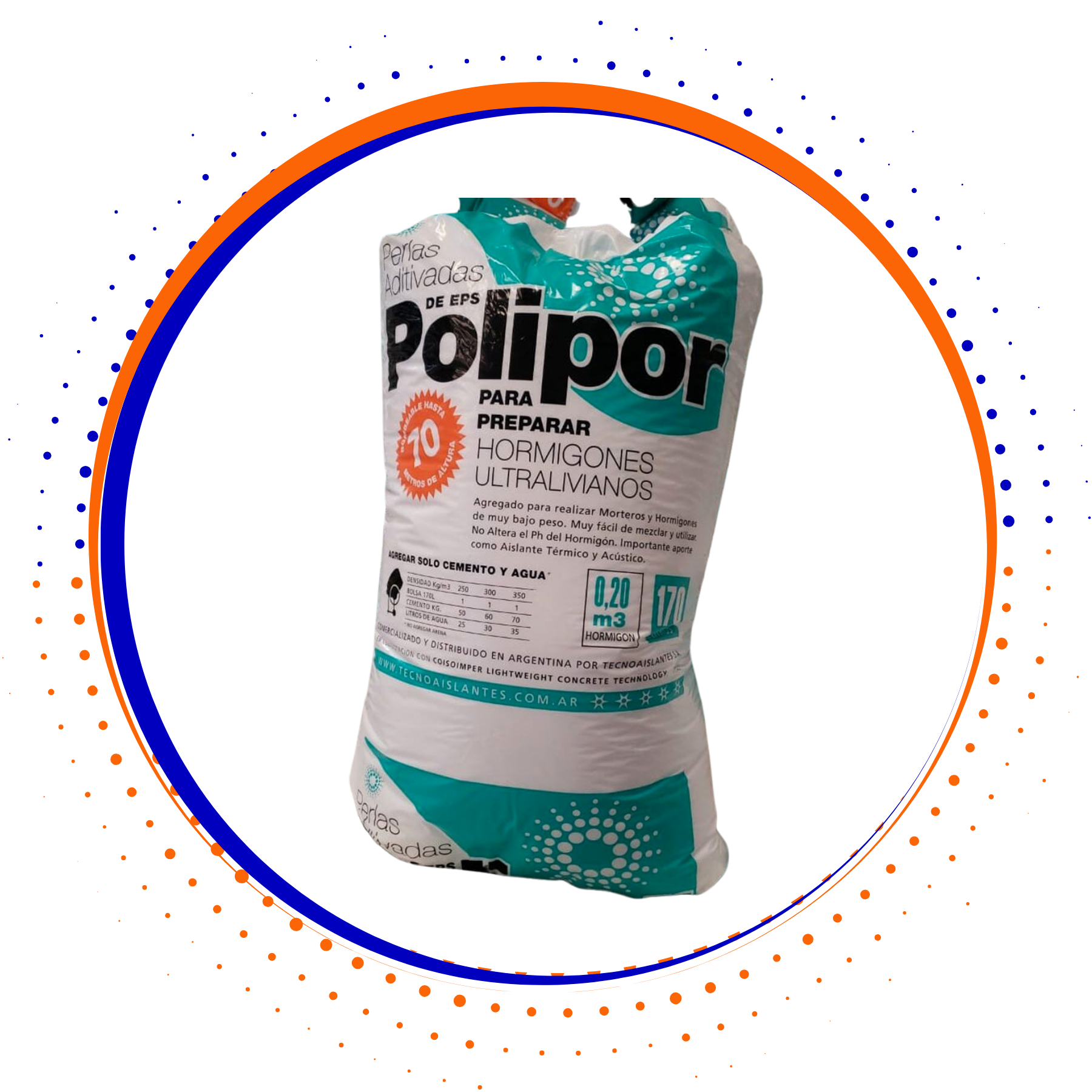 perla aditivada 85 lts polipor